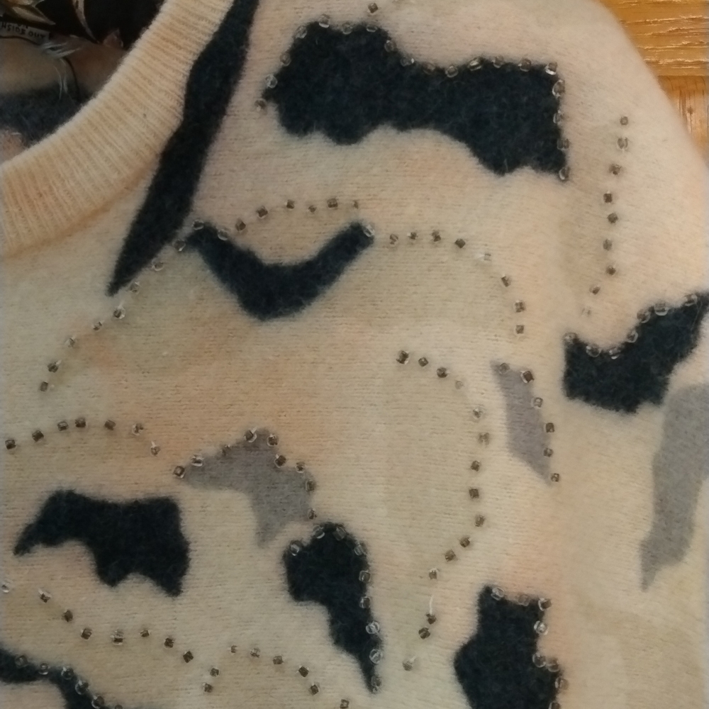 Euc Rare Vintage Carducci Sequin & Beaded Sweater… - image 4